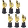 6pcs Gold     5.11 Inch Plastic Award   Trophies for Adults Sports Events Party Classroom Prize Games