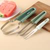 3 In 1 Watermelon Fork Slicer Cutter Stainless Steel Melon Pulp Separator Fruit Shop