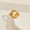 Titanium Steel Open Emotion Couple Ring - Non-Fading 18k Gold Stainless Steel Jewelry.