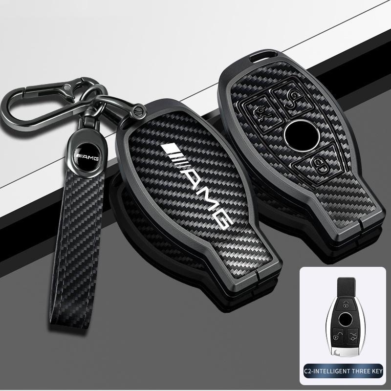 2025 Heiße Zinklegierung Auto Fernbedienung Schlüsselanhänger Hülle Abdeckung Schale Schlüsselanhänger für Mercedes Benz A C E S G Klasse GLA CLA GLK GLC W204 463 176