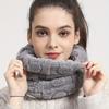 Faux Fur Plush Infinity Scarf Solid Color Soft Neck Gaiter Cute Plain Coldproof Neck Warmer Ski Mask For Women Daily Uses Winter Outdoor