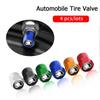 4pcs Car Tire Wheel Valve Cover Protection Dust Caps Accessories For Skoda VRS VII Octavia A2 A5 2 Superb Kodiaq Rapid Fabia Hkpx25