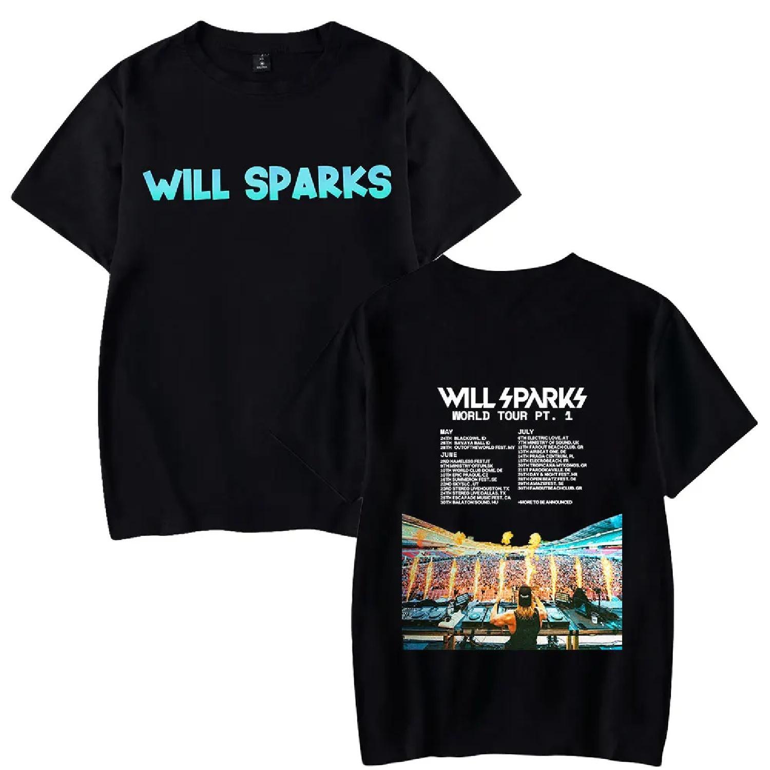 

Will Sparks Tshirt Crewneck Short Sleeve T-shirts Men Women Streetwear Printing Casual Fashion Hip Hop XXXXXL чорний
