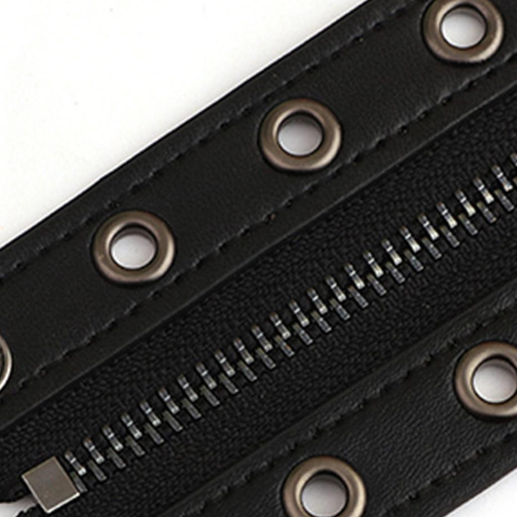 Bracciale Regolabile Stile Punk Rocker Catena in Ecopelle Per Outfit Edgy da Esterno Quotidiano
