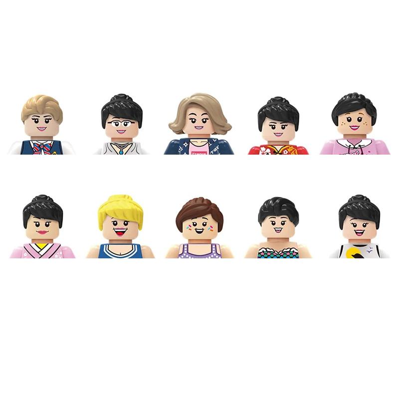 Non-Toxic City Characters Action Figures Building Blocks Policeman Teacher Fireman Occupation Mini Figurine Dolls Bricks Set Children Toys