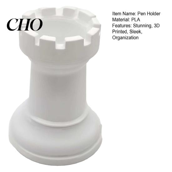 Stylish Desk Organizer Chess Cart Pen Holder 3D Printed Piece Dual-purpose Decor Minimalist Makeup Brush Storage Cup for Home Office School