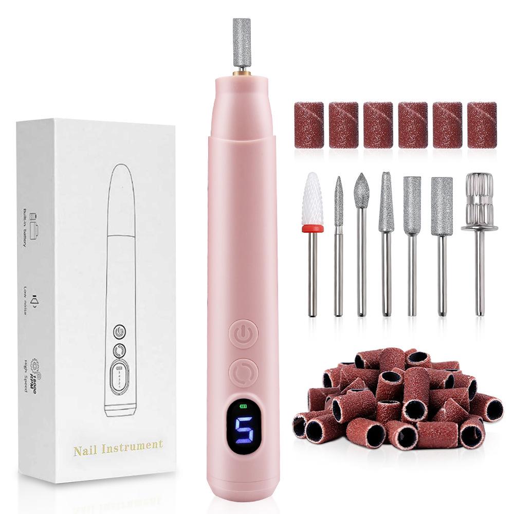 Portable Rechargeable Electric Nail Grinder for Polishing, Gel Removal, and Shaping