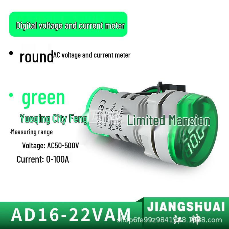 AC Dual Display Voltage & Current LED Meter Indicator Light AD16-22VAM