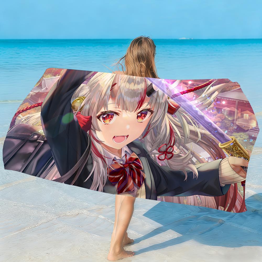 V-Nakiri Ayame Towel Soft Lightweight Anti-Sand Large Beach Towel Quick-Drying Bath Sports Family