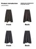 UNBDNS Women's Spring High Waist Irregular Plaid Woolen A-line Umbrella Skirt