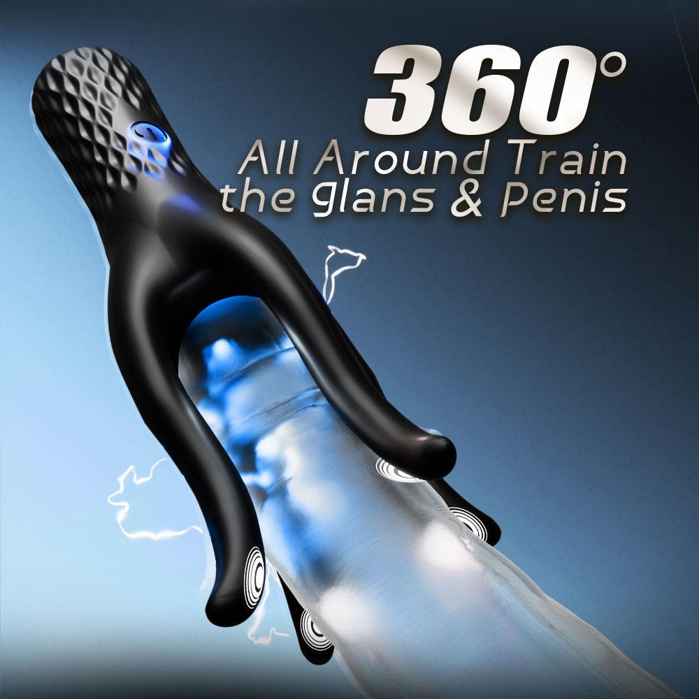Vibrator Glans Trainer Penis G-spot Massager Soft Handheld Rezistență Prelungire Jucărie Adultă pentru Bărbați