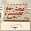 Space-saving 4-layer Large-capacity Auto-rolling Egg Rack - Drop-proof, Refrigerator Door Storage Rack