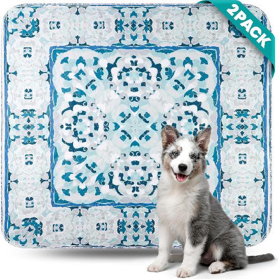 NALALAS Large Washable Pee Pads for Dogs | Reble, Waterproof & Ultra Absorbent Puppy Pads | Dog Pee Pads, Anti-Slip, Leakproof & Quick Dry Pet 34 x 36