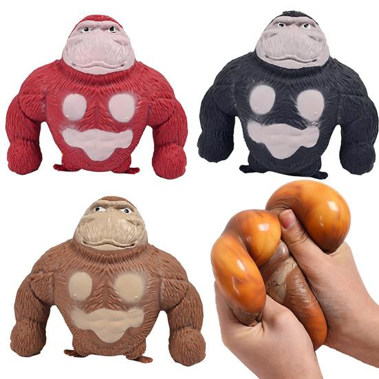 Stress Relief Gorilla Squeeze Toy Soft Stretchy Orangutan Sensory Toy Concentration Aid Hand Exercise