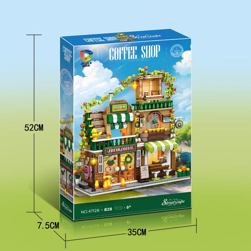 Keeppley City Model Building Blocks - Street View Series, Compatible with Lego, for Kids, Assembly Toy Set, Gift Box