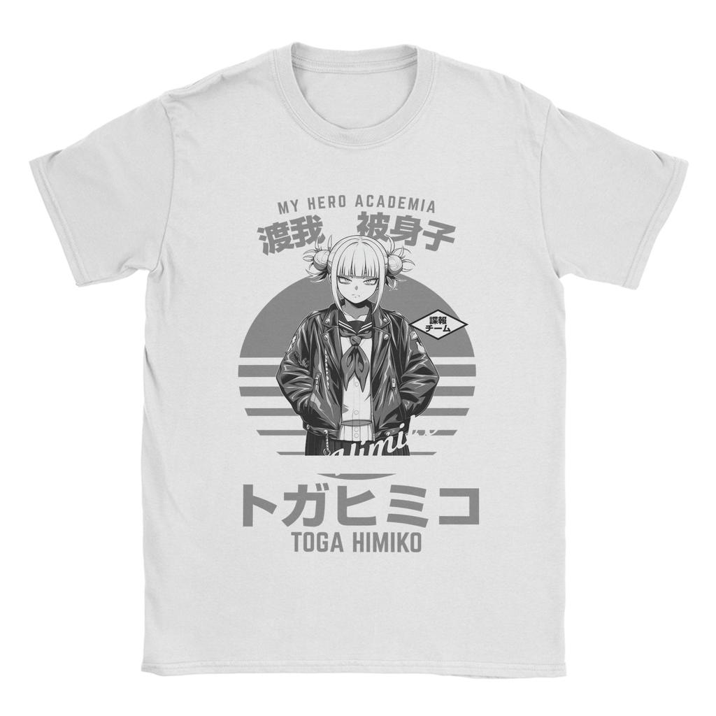 Mens Anime My Hero Academia Toga Himiko T Shirts Pure Cotton Clothes Vintage Short Sleeve O Neck Tees Gift Idea TShirts