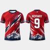 Norwegen Trikot Herren Damen Fußballshirt Bedrucktes Fußball T-Shirt Kurzarm Sportbekleidung Atmungsaktiv Schnelltrocknend Freizeit Unisex Fan Top
