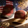 Patriotiska basebollkepsar för 250-årsjubileum, Retro Broderade Justerbara Hattar, Gåvor till Independence Day för Historieentusiaster