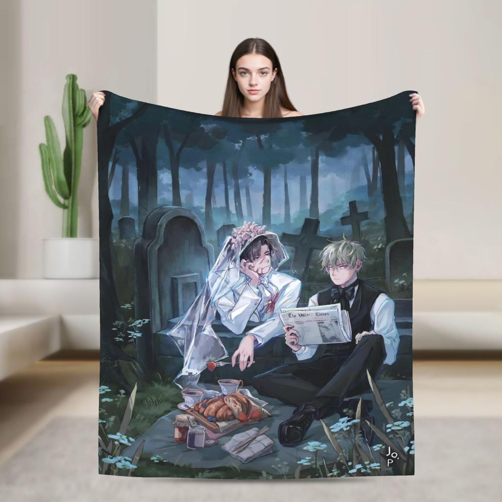 Alien Stage Manga Poster Print Plush Blankets Girls Boys Flannel Throw Blanket For Couch Chair Super Soft Quality Bedspread Gift