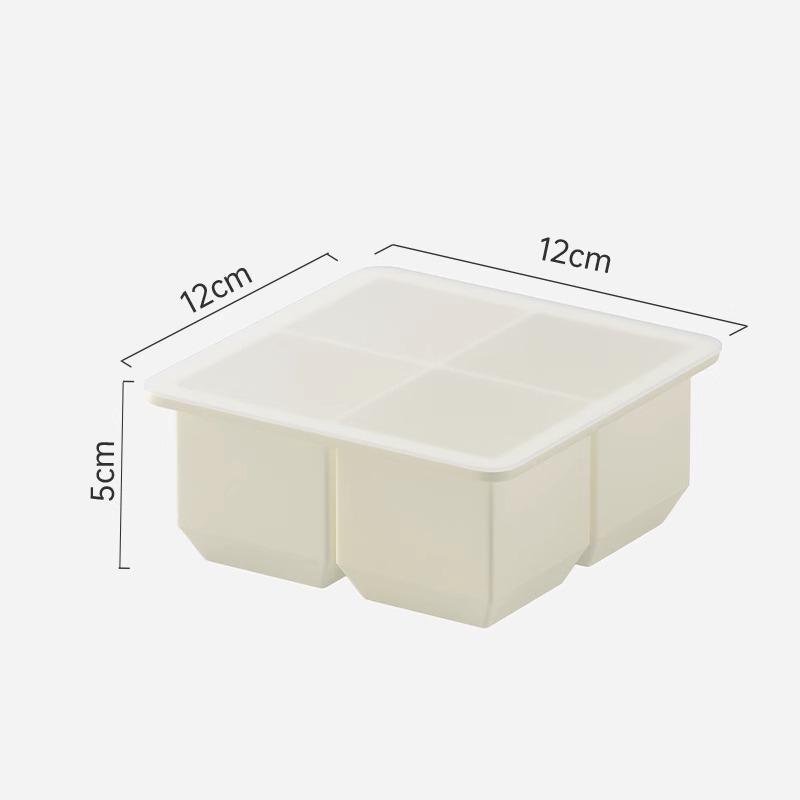 Bear Ice Mold Silicone 4 Grid Ice Tray Diy Home Kitchen Ice Cube Tray Frozen Coffee Milk Tea Ice Molds Cocktails Kitchen Tool
