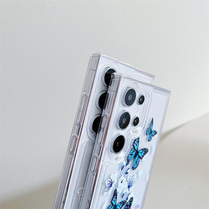 Butterfly Clear Case For Samsung Galaxy A15 A35 A55 A25 A54 A14 A24 A34 A13 A53 A23 A33 A73 A52 A32 A72 Soft TPU Back Cover