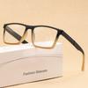 Neue modische Herren-Presbyopiebrille Retro Anti-Blaulicht HD Lesebrille Übergröße Quadratischer Rahmen Fernsichtbrille