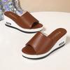 2025 New Fashion Fishmouth Wedge Heel Fashion Casual Women's Strappy Sandals