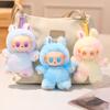 Cartoon Labubu Vinyl Doll Stuffed The Monsters Heartbeat V3 Soft Plushies Bag Pendant Birthday Xmas Gifts Girl Child