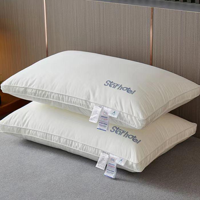Durable Cotton Neck Support Pillow for Home, Hotel, or Dorm Use - Ideal Sleep Aid