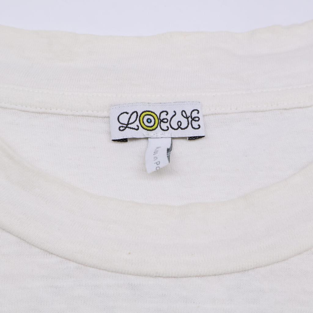 Loewe H6299981PC 18AW Logo Lakeside T-shirt Tops XL IvoryUsed