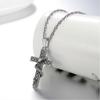 Custom Satan Worship Cross Snake Necklace with Chain 316L Stainless Steel