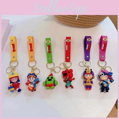Cute Cartoon Silicone Keychain For Car Keys Brawl Stars Nita Jessie Bea Spikey Paddy