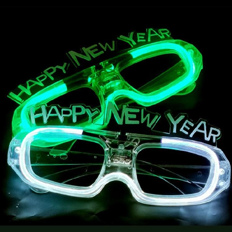Cosplay LED Light Up Square Eyewear For Adults Kids Costume Accessories New Year Eve Party Decoration Supply