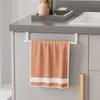 Over-Cabinet Towel Bar, Space-Saving Door-Mounted Organizer. Rust-Resistant Stainless Steel for Kitchen & Bathroom.