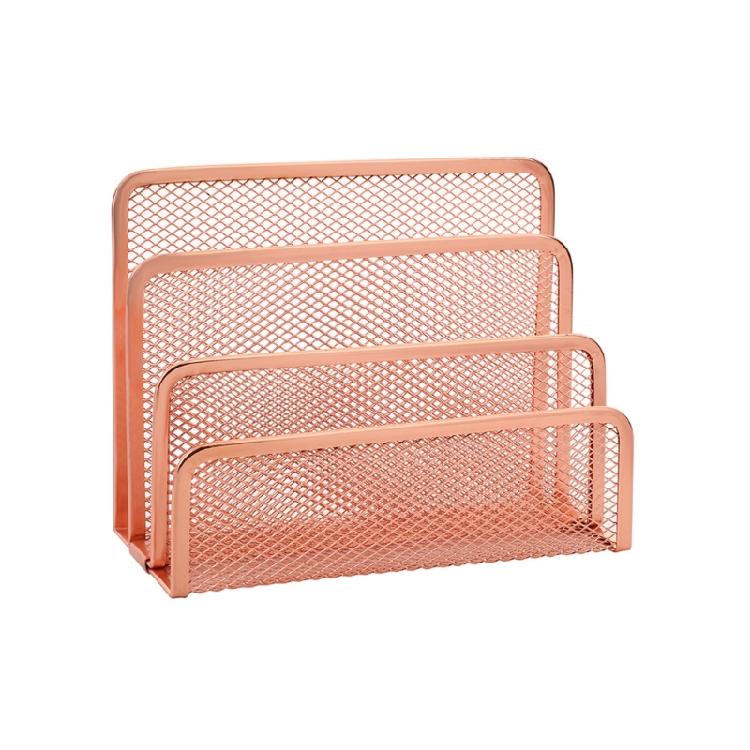 Desk Book File Organizers Metal Mesh Mail Stand 3 Compartments File Sorter Organizers Book Magazine Stand for Office 1 990₽