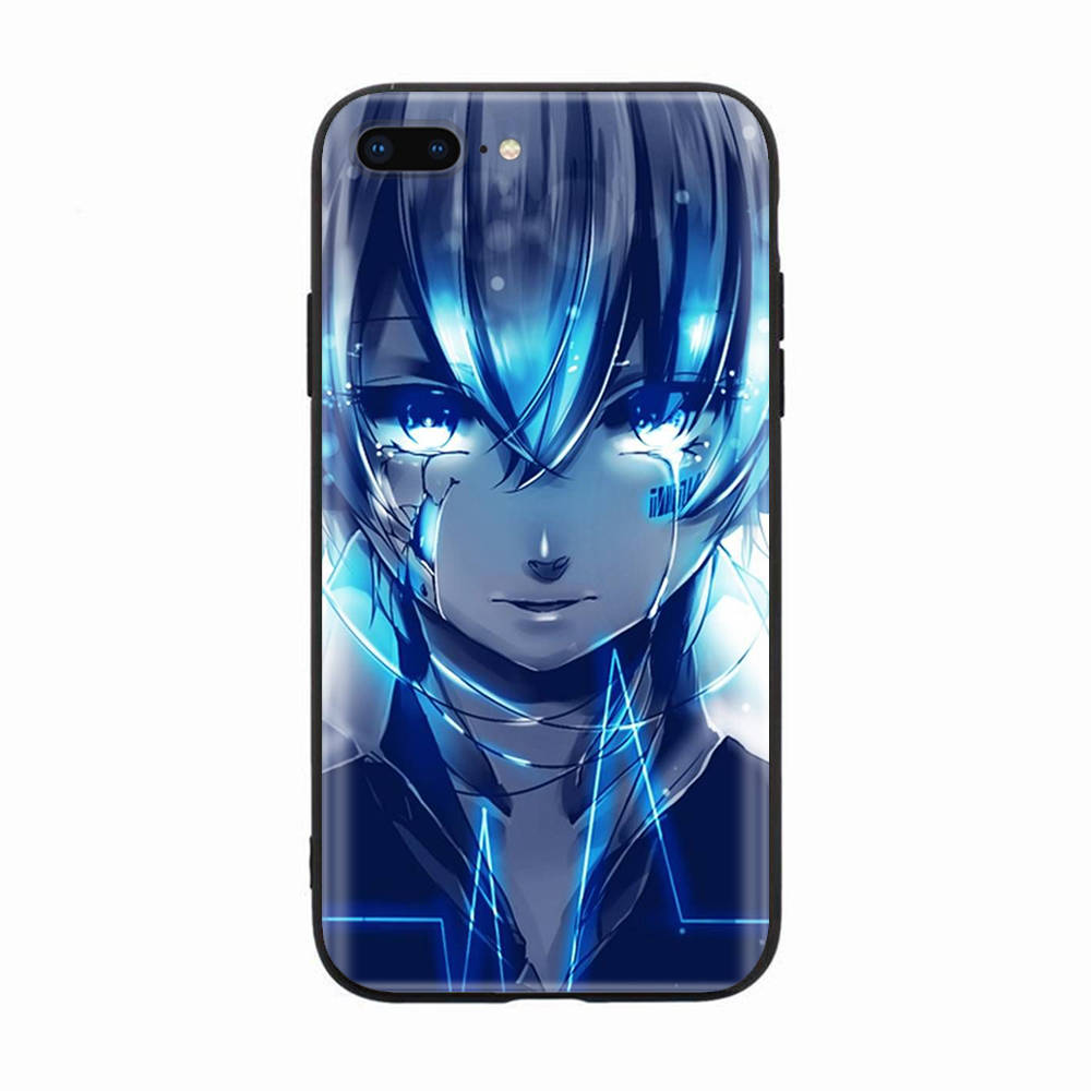 Schwarze Hülle für Xiaomi Redmi 13C Note 9 iPhone XR 7 8 14 15 11 12 13 X XS Pro Max Samsung A25 S23 S24 FE Ultra Plus Hatsune Miku Vocaloid