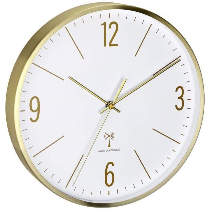 Horloge murale - tfa dostmann - 60.3534.53 - 300 mm - or - intérieur