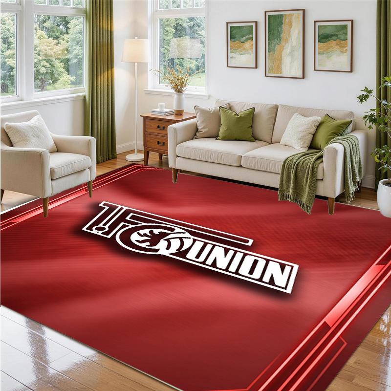 Union Berlin FC Design Kristall-Samt-Teppich Weich Dekorative Matte für Schlafzimmer Eingang