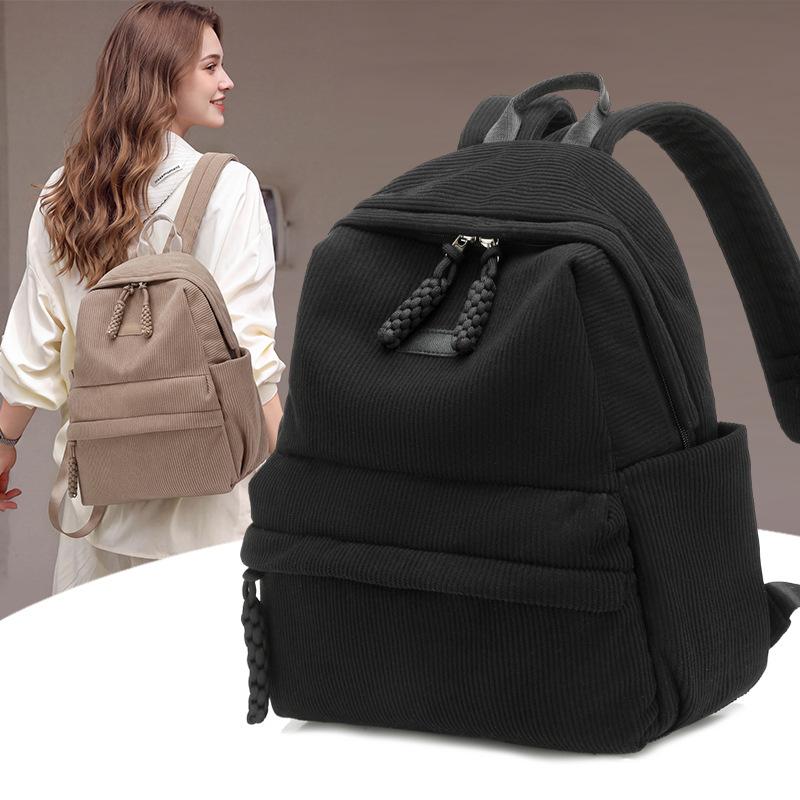 Schoolbag1011 new backpack student casual velvet backpack large capacity fashion Korean version simple travel