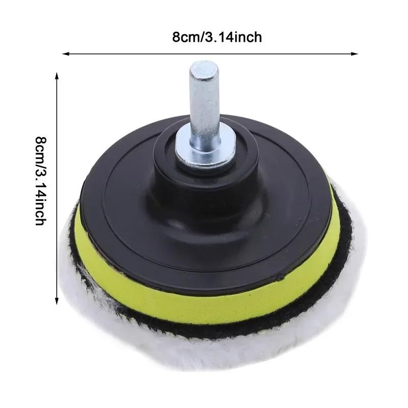 Practical 11pcs/set Polishing Disc Self-adhesive Buffing Waxing Sponge Wool Wheel Pad