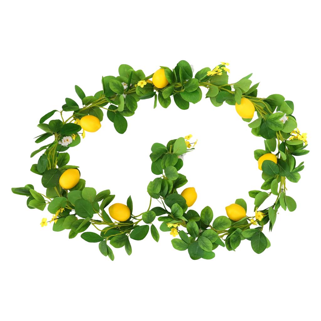 Artificial Lemon Rattan With Eucalyptus Leaves Simulation Lemon Vine Hanging Garland Wedding Party Home Decoration