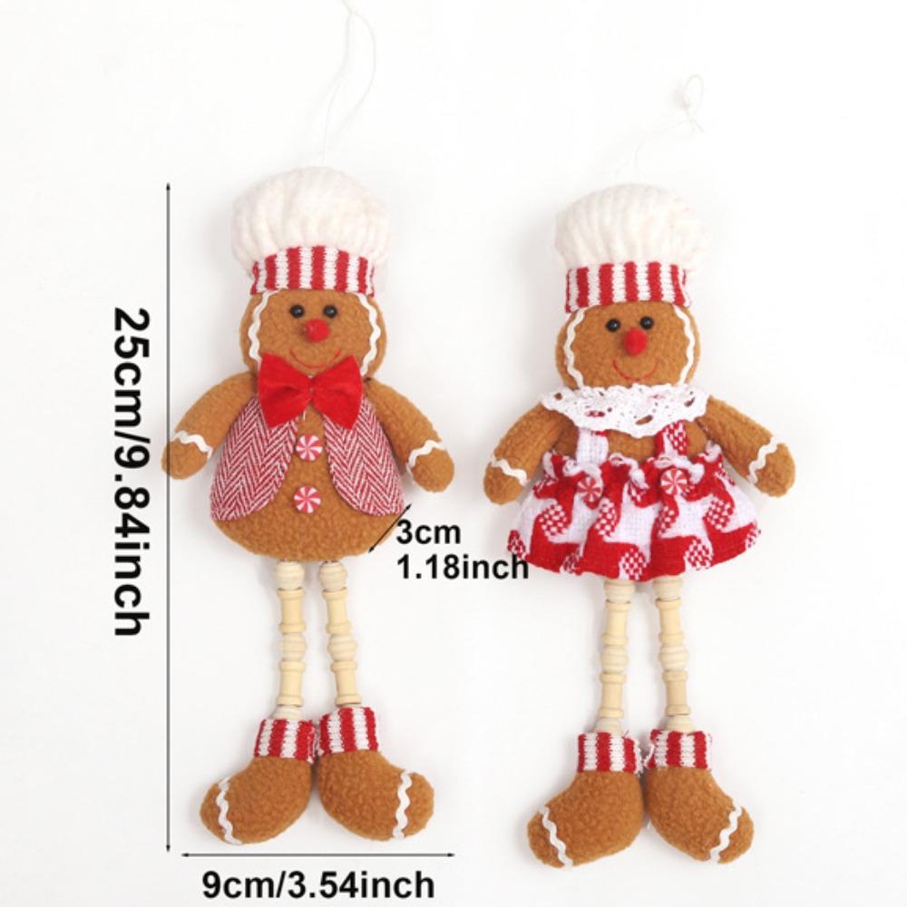 Christmas gingerbread man hanging ornaments long-legged gingerbread man doll mini gingerbread man pendant Christmas