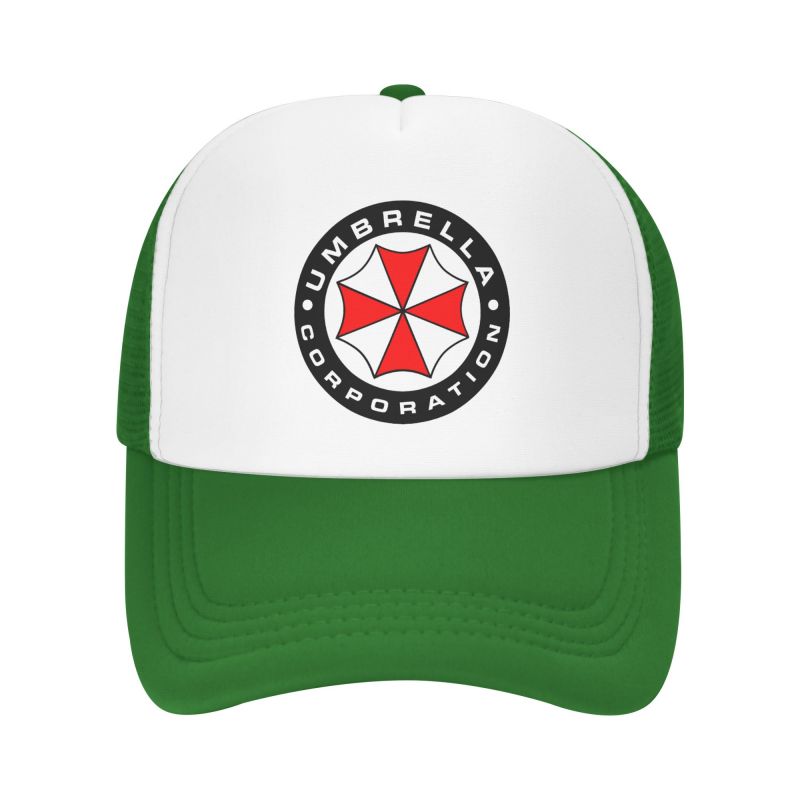 Umbrella Corporation Print Mesh Baseballkappen Unisex Hip Hop Verstellbare Snapback-Hüte Damen Herren Sommer Atmungsaktive Sonnenblenden Hüte