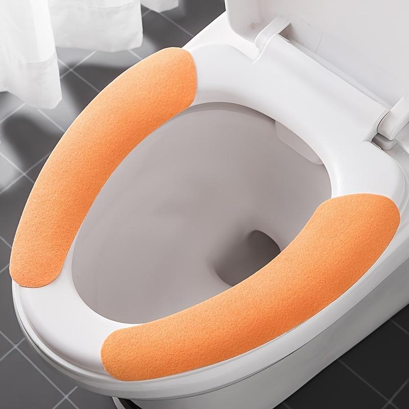 Toilet Seat Adhesive Toilet Seat Mat Adsorption Toilet Seat Flannelette Toilet Seat Cover Washable Toilet Cover Portable Toilet Cover 1 Set оранжевый