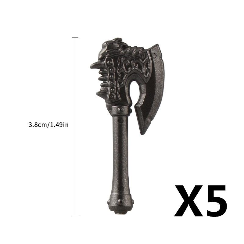 MOC Medieval Military Anime Figures Weapons Building Blocks Toys Soldiers Shield Sword Bow Trident Ax Gun Hammer DIY Gifts K027