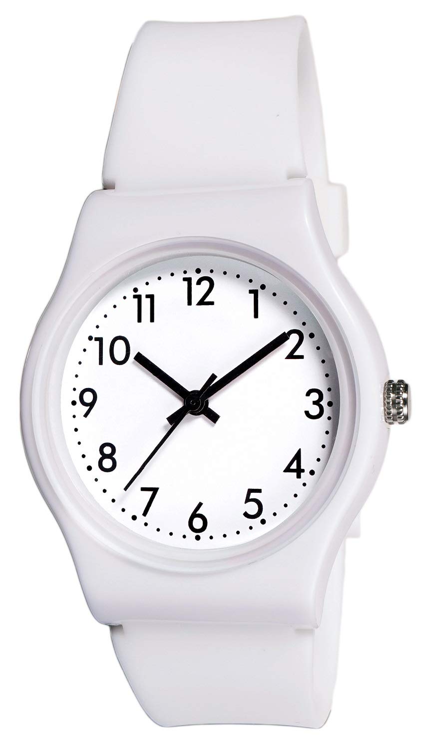 

[Clefa] Analog Casual Watch Waterproof Silicone Strap White Dial NB-AK279-WT Women s White