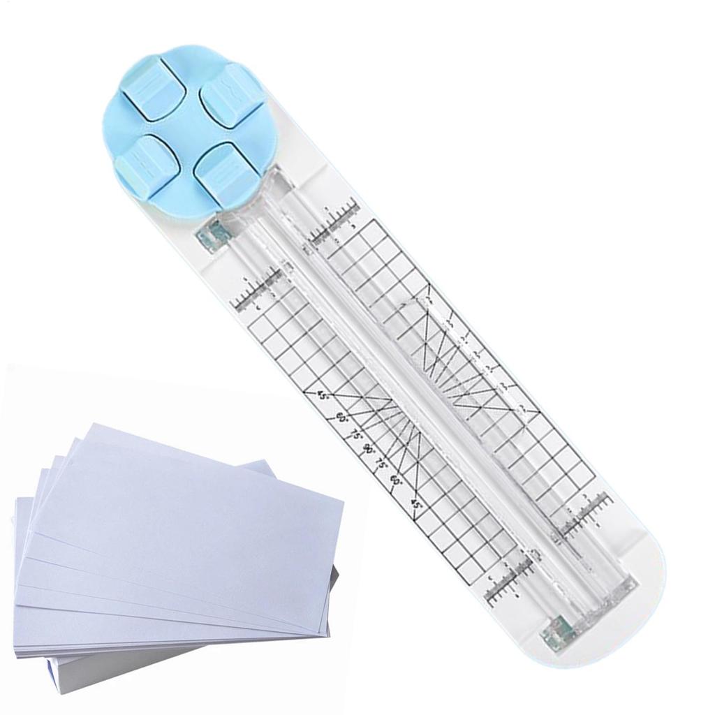 Řezačka papíru do třídy 4 v 1 Přenosná řezačka papíru na scrapbook Nástroj na scrapbook pro řezání štítků Karton Školní kanceláře