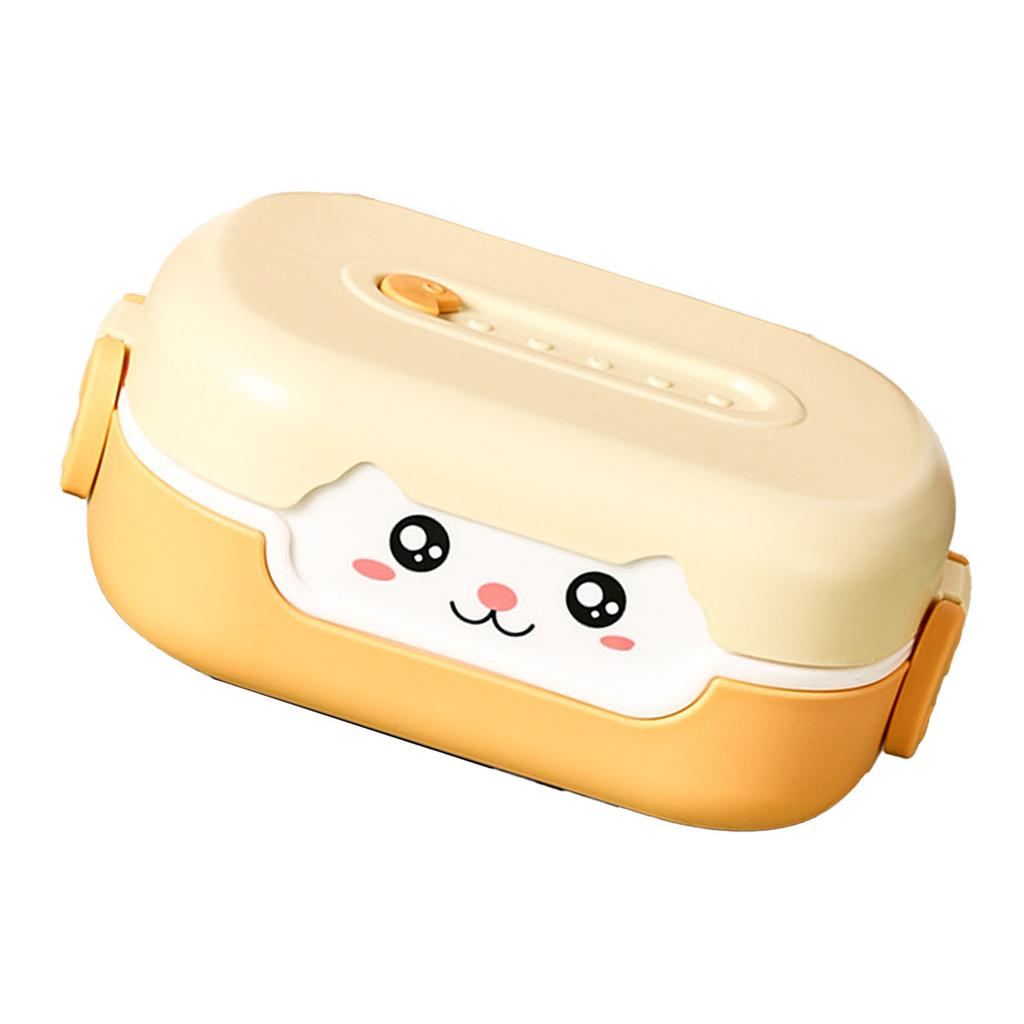 Children"s Cartoon Container 700ml Double Insulation Microwaveable Toddler Lunch Box for Picnic