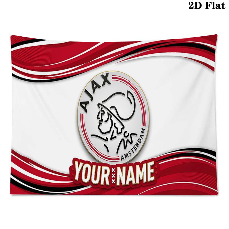 Custom Name AFC Ajax Printed Tapestry – Wall Hanging for Bedrooms, Dorms, and Home Decor