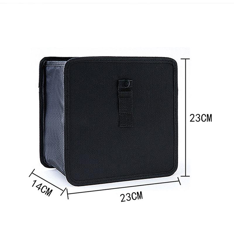 

1PC Portable Car Trash Can Hanging Garbage Basket Storage Box Waterproof Garbage Bin Black Oxford Cloth 3L чёрный